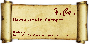 Hartenstein Csongor névjegykártya